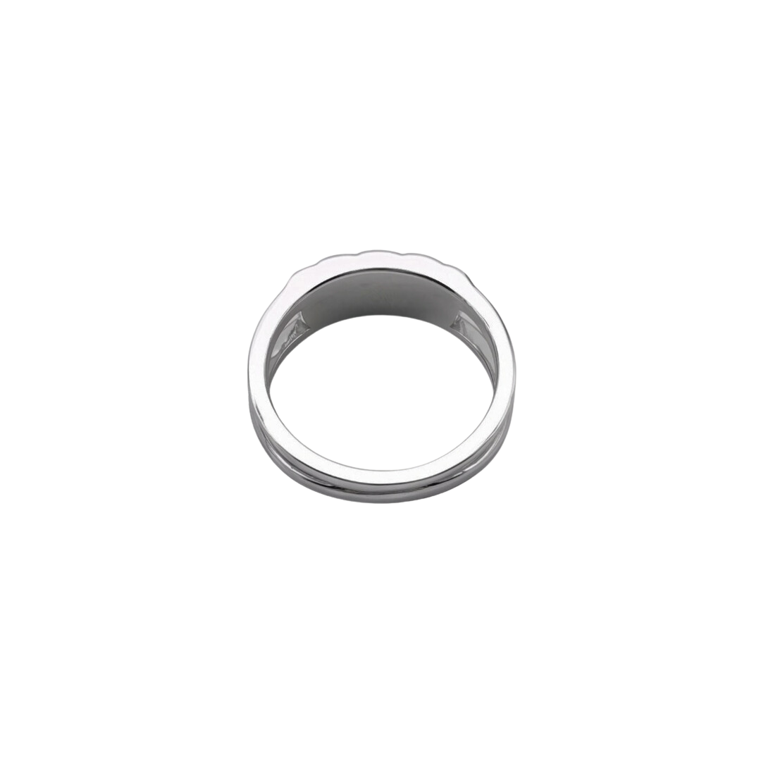 Polished Silver Vampire's Bite Ring with Fang Design